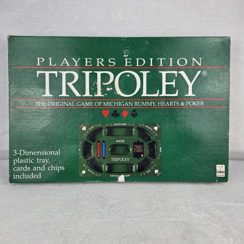 Vintage 1989 Tripoley Players Edition Michigan Rummy Cadaco No. 300 Complete